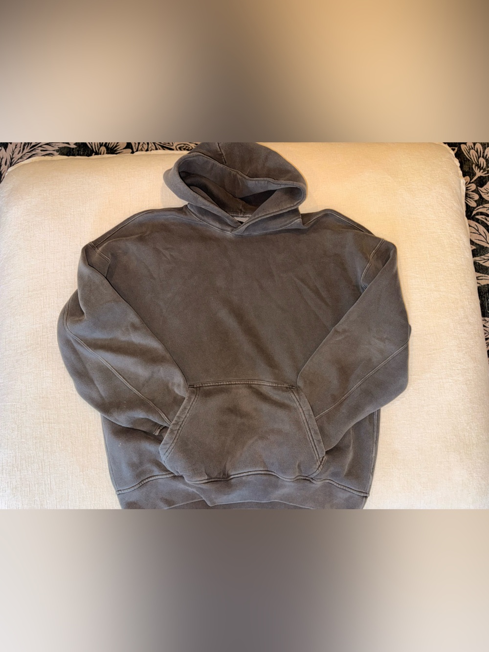 Abercrombie & Fitch Vintage-Style Washed Gray Hoodie
